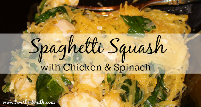 Spaghetti Squash with Chicken & Spinach