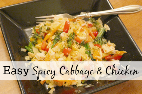 Easy Spicy Cabbage and Chicken